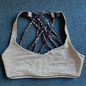 Lululemon Striped Free to Be Bra (Low Support)